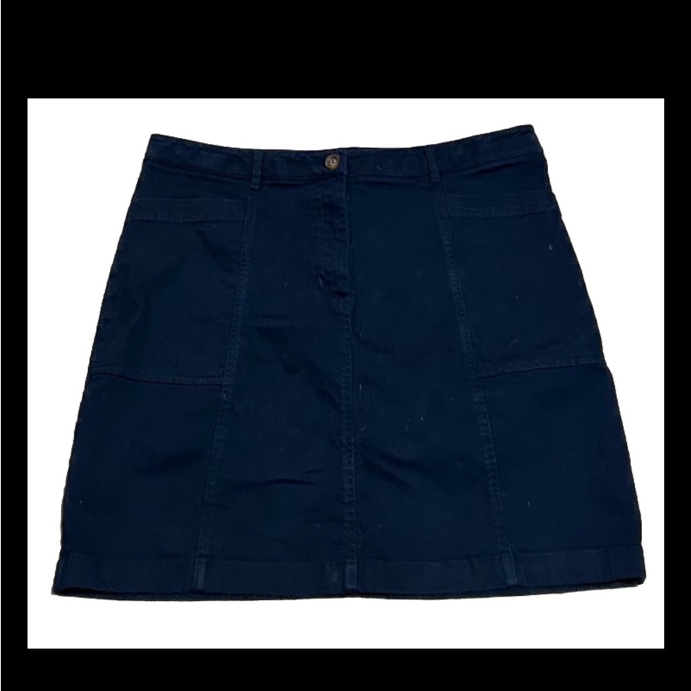 Boden Navy Blue Cotton Skirt Size 14L